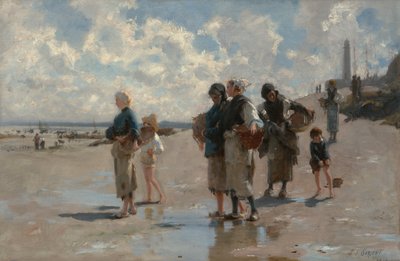 Horgászat osztriga a Cancale -ban alkotó: John Singer Sargent