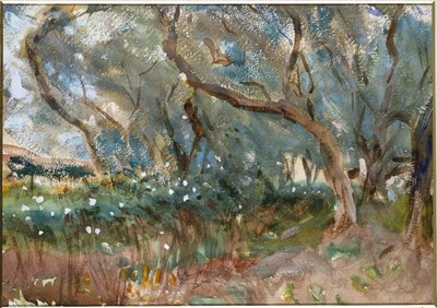 Táj, Korfu, 1909 alkotó: John Singer Sargent