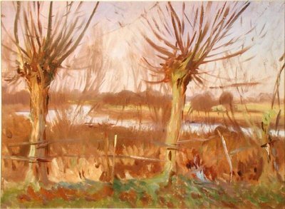 Táj fákkal, Calcot-on-the-Thames, 1888 körül (olaj, vászon) alkotó: John Singer Sargent