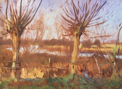 Táj fákkal, Calcot-on-the-Thames alkotó: John Singer Sargent
