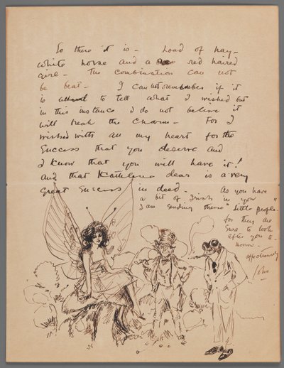 Levél Kathlene MacDonellnek (tinta papíron) alkotó: John Singer Sargent