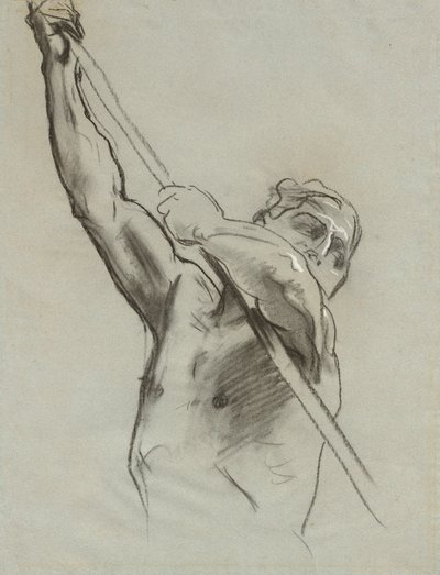 Férfi törzs rúddal, 1890-1900. alkotó: John Singer Sargent