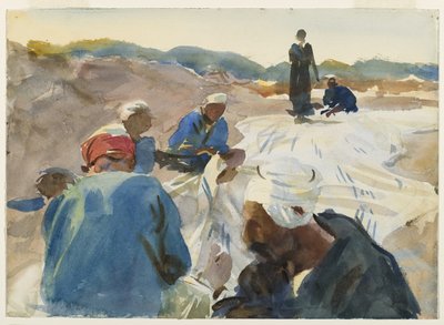 Vitorla javítása (wc papíron) alkotó: John Singer Sargent