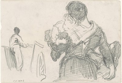 Anya és gyermeke [recto], c. 1871-1872. alkotó: John Singer Sargent