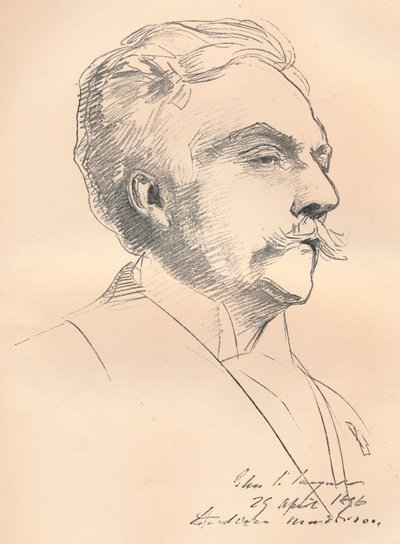 M. Gabriel Faure portrévázlata, c1889 alkotó: John Singer Sargent