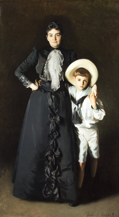 Edward L. Davisné és fia, Livingston Davis portréja alkotó: John Singer Sargent