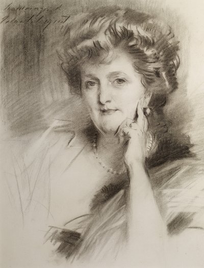 Női portré, 1900 után (kréta szőtt papíron) alkotó: John Singer Sargent