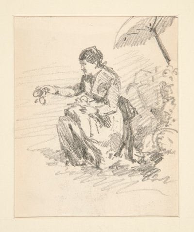 Ülő nő alakja alkotó: John Singer Sargent