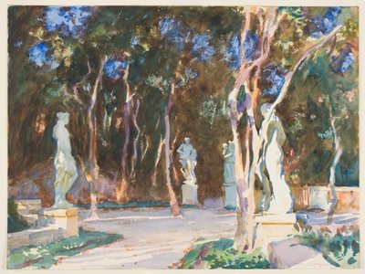 Shady Paths, Vizcaya (wc grafit fölött, papíron) alkotó: John Singer Sargent