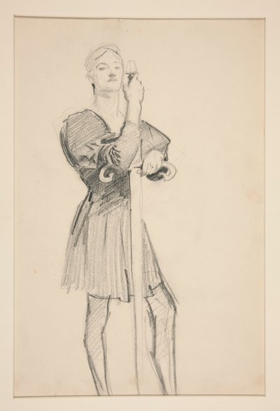 Álló figura lándzsával alkotó: John Singer Sargent