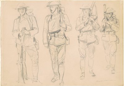 Tanulmányok a "Belépés a háborúba" című könyvhöz [recto] alkotó: John Singer Sargent