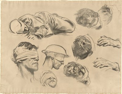 Tanulmányok a "Gassed" számára alkotó: John Singer Sargent