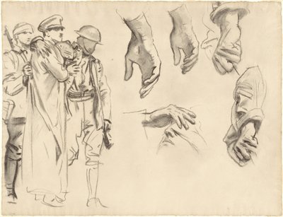 Tanulmányok a "Gassed" számára alkotó: John Singer Sargent