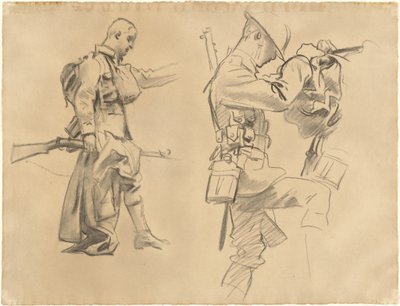 Tanulmányok a "Gassed" számára [recto] alkotó: John Singer Sargent