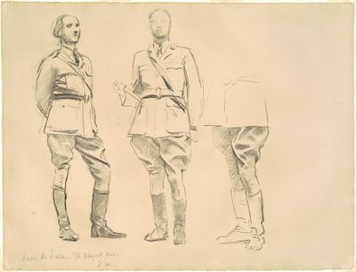 Tanulmányok az első világháború általános tisztjei számára, 1920-1922. alkotó: John Singer Sargent