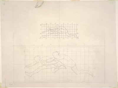 Tanulmányok két klasszikus férfifigura ugráshoz, 1919-1920. alkotó: John Singer Sargent