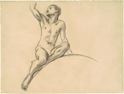 Tanulmány a Zene fölötti figurához, 1919-1920. alkotó: John Singer Sargent