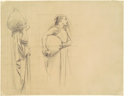 Tanulmány a "The Danaïdes" számára alkotó: John Singer Sargent