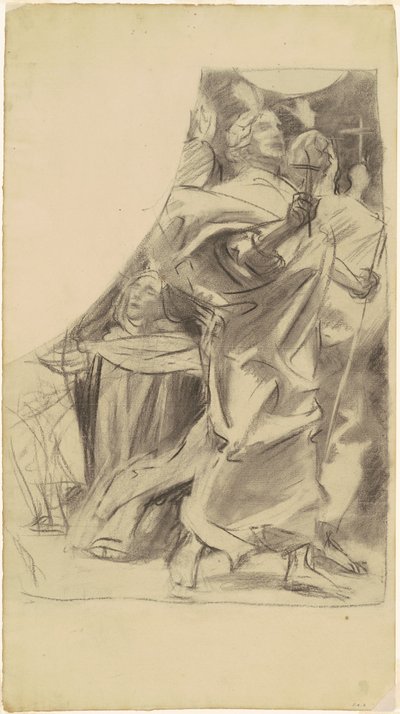 Tanulmány a "vallás diadalához" alkotó: John Singer Sargent