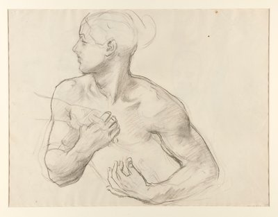 Clytemnestra-tanulmány a Furies által üldözött Orestes számára, falfestmény, Lépcsőház, Szépművészeti Múzeum, Boston alkotó: John Singer Sargent