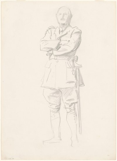 Louis Botha tábornok tanulmánya az "I. világháború tábornokai tisztek" számára alkotó: John Singer Sargent