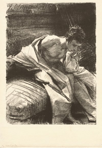 Tanulmány egy ülő emberről alkotó: John Singer Sargent