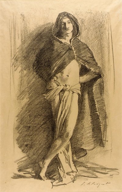 Tanulmány egy fiatalemberről (köpenyes) alkotó: John Singer Sargent