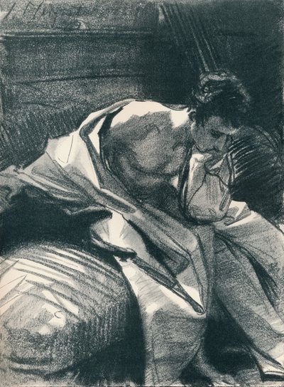 Tanulmány egy fiatalemberről, ülve, 1895, 1896 alkotó: John Singer Sargent