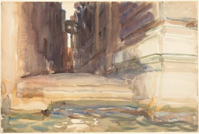 A Calle della Rosa a Monte di Pietàval, Velence alkotó: John Singer Sargent