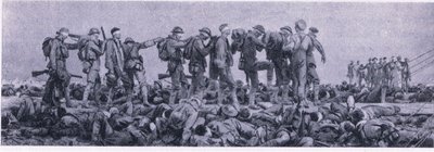 Az öltözőállomás. A mustárgáz áldozatai, a Collins által kiadott British Adventure, 1947 alkotó: John Singer Sargent