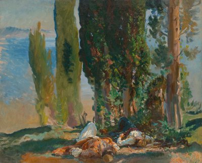 A ciprusfák alatt Korfun alkotó: John Singer Sargent