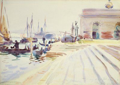 Velence (wc grafit felett, papíron) alkotó: John Singer Sargent