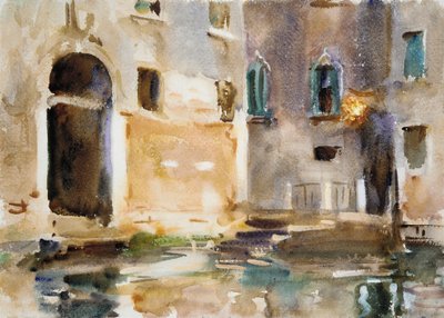 Velence, 1903 körül (wc, gouache és grafit fehér szőtt papíron) alkotó: John Singer Sargent