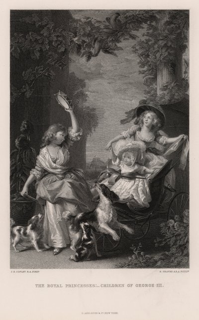 A királyi hercegnők: III. György gyermekei (metszet) alkotó: John Singleton (after) Copley