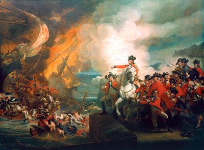 „Az úszó akkumulátorok legyőzése Gibraltáron”, 1782 c1783 alkotó: John Singleton Copley