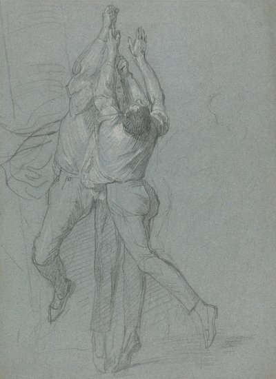 Tanulmány Lord Duncan győzelméért zászlót emelő tengerészekről alkotó: John Singleton Copley