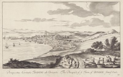 1693-ban készült kép a skóciai Angus állambeli Dundee-ról alkotó: John Slezer