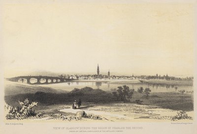 Glasgow kilátása Második Károly uralkodása alatt alkotó: John Slezer