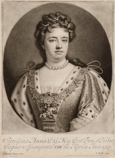Anna királynő (mezzotint) alkotó: John Smith