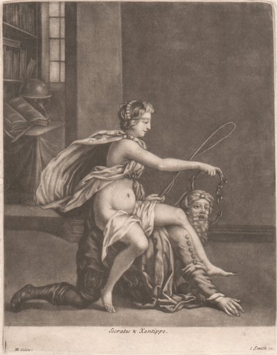 Szókratész és Xantippe alkotó: John Smith