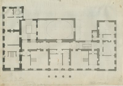 Chillington Hall: toll- és ceruzarajz, nd [1789] (rajz) alkotó: John Soane