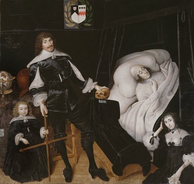 Sir Thomas Aston (1600-45) at the Deathbed of his Wife alkotó: John Souch