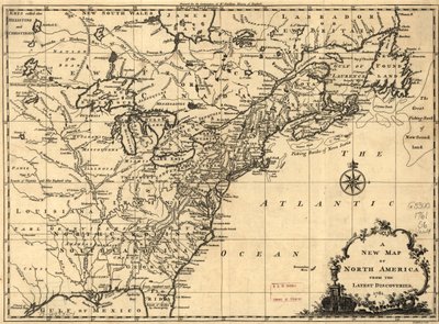 Észak-Amerika új térképe a legújabb felfedezések alapján. LOC 75693504 alkotó: John Spilsbury