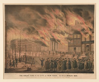 New York város nagy tűzvésze, 1835. december 16 alkotó: John T. Bowen