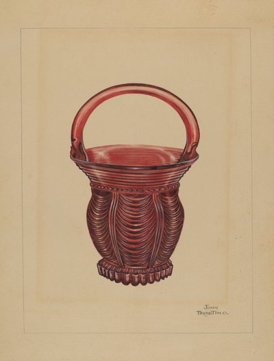 Dísz kiskosár, c. 1936. alkotó: John Tarantino