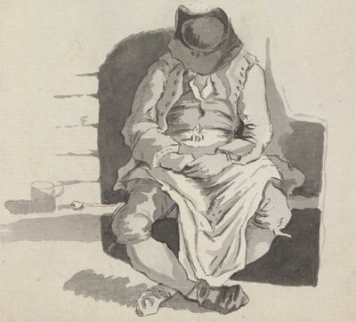 Tanulmány egy padon alvó férfiról alkotó: John Taylor