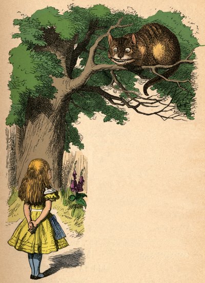 Alice és a Cheshire macska, 1889 alkotó: John Tenniel