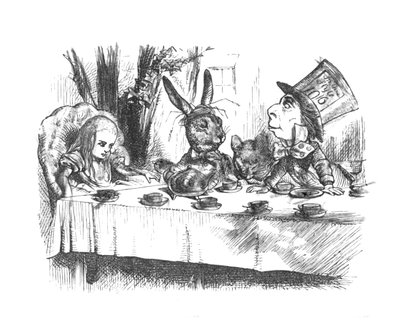 Alice a Mad Hatters teadélután, 1889 alkotó: John Tenniel