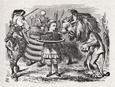 Oroszlán Alice és alkotó: John Tenniel