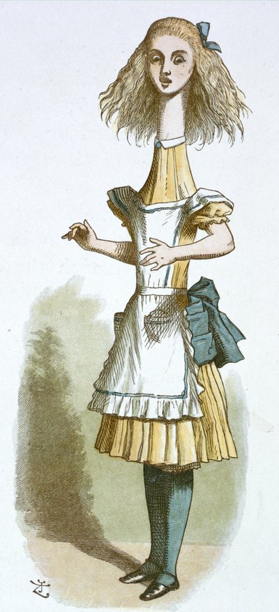 Alice hosszú nyakkal alkotó: John Tenniel